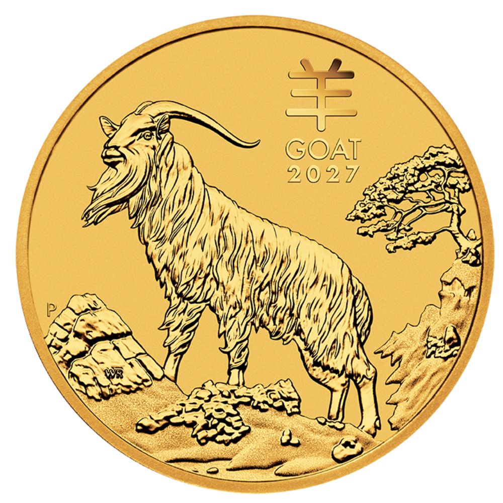 2027 1/4 oz Australia Gold Lunar Goat BU - Series III