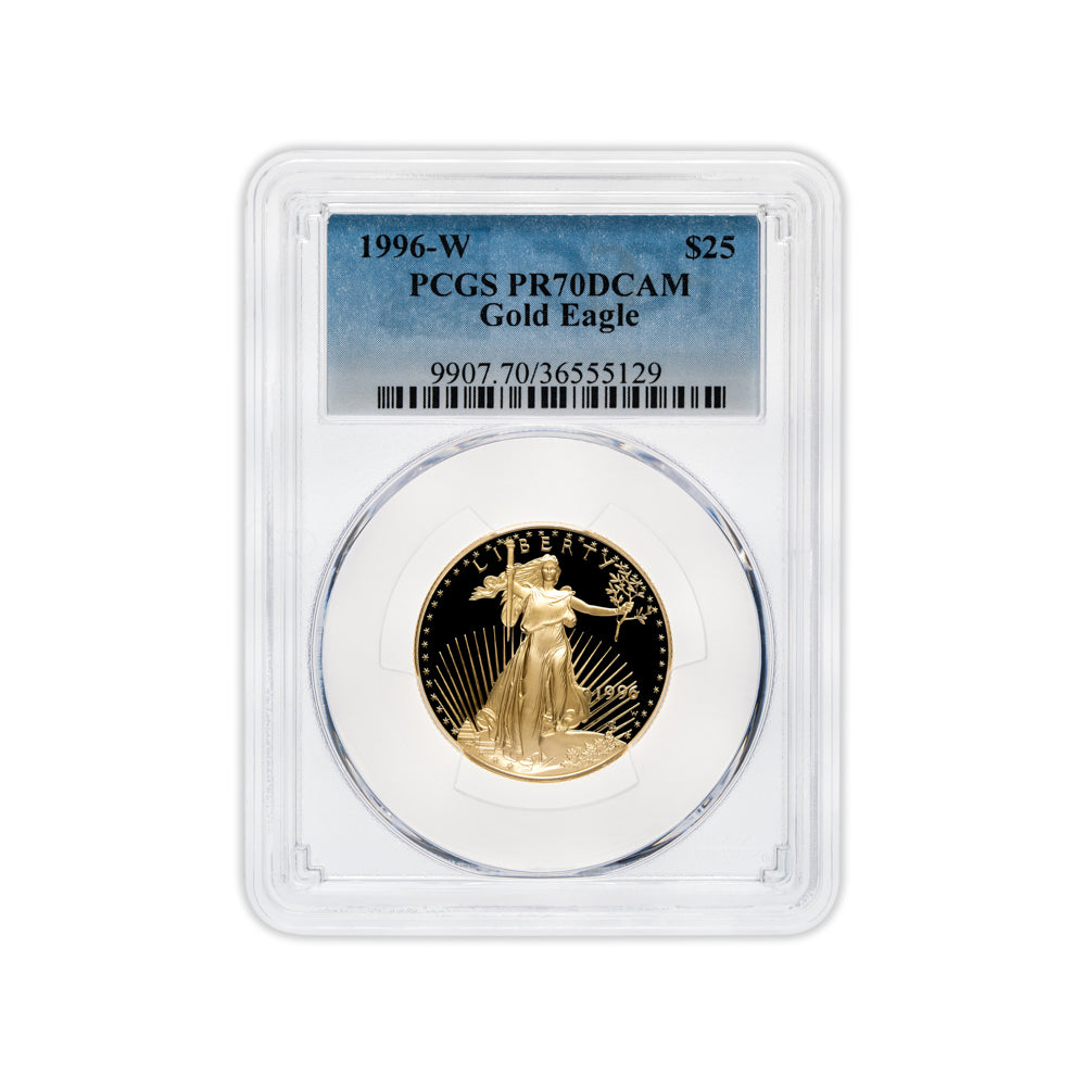 1996-W 1/2 oz Proof Gold Eagle $25 PCGS PR70