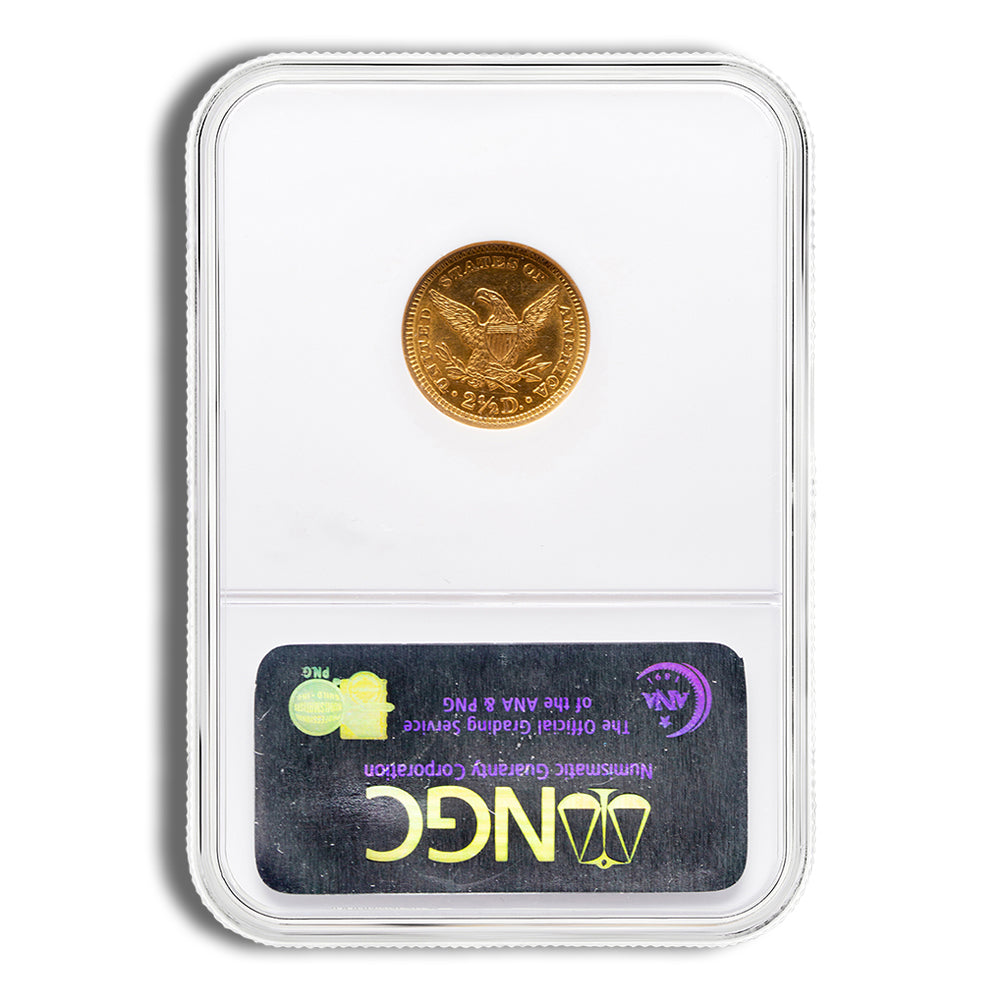 $2.5 Gold Liberty Quarter Eagle - NGC MS62