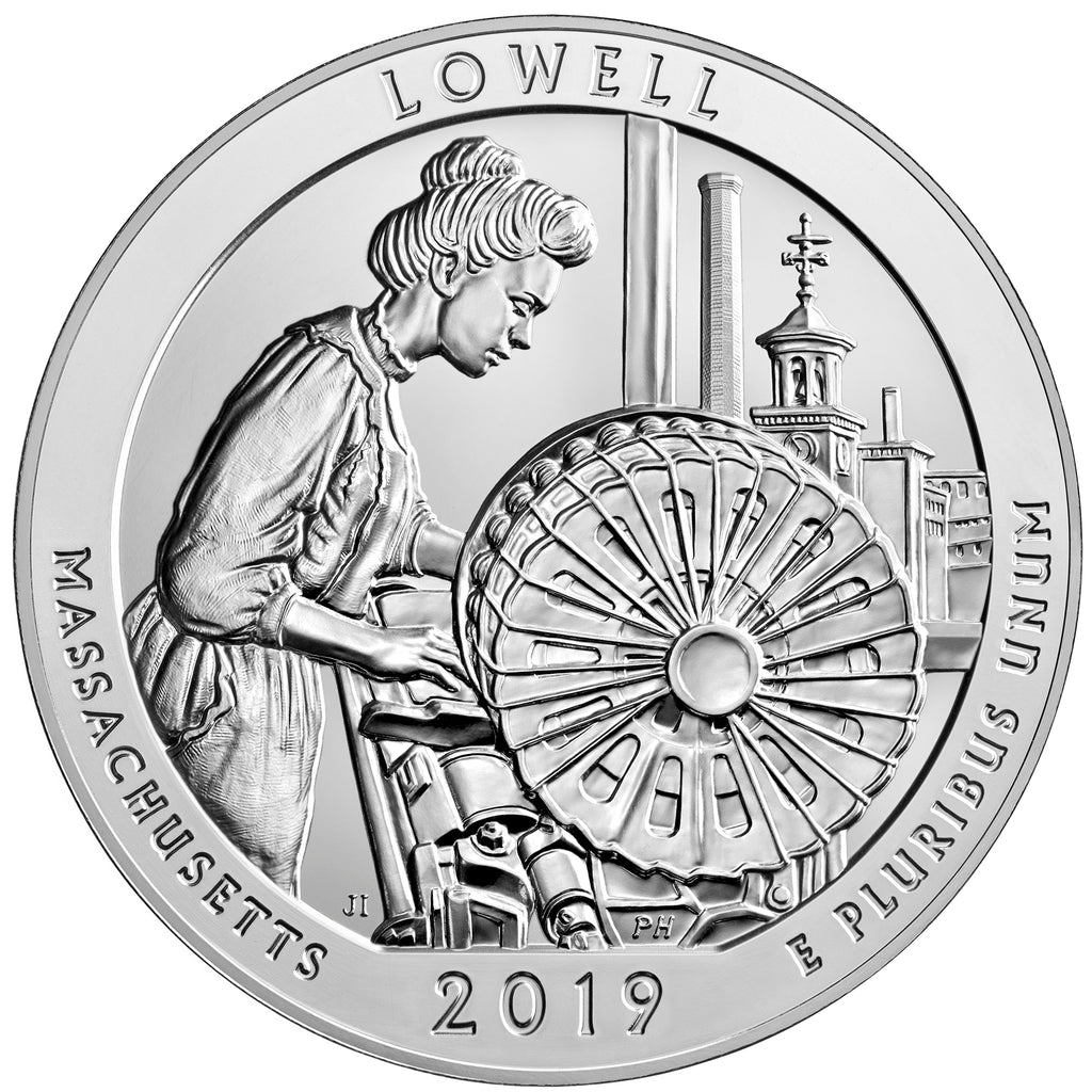 2019 5 oz ATB Lowell  Silver Coin - BU