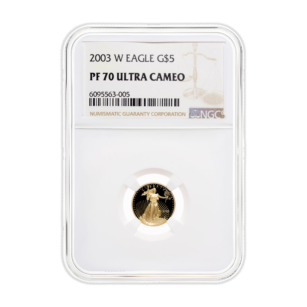 2003-W 1/10 oz Proof Gold Eagle $5 NGC PF70