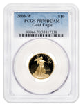 2003-W 1/4 oz Proof Gold Eagle $10 PCGS PR70