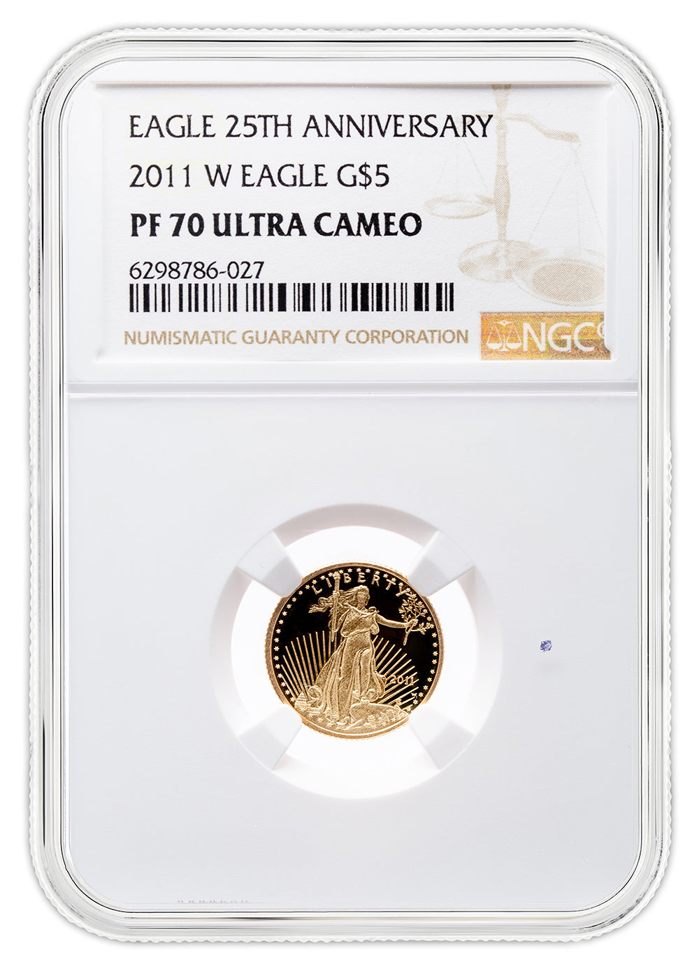 2011-W 1/10 oz Proof Gold Eagle $5 NGC PF70