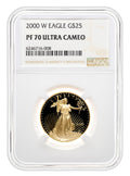 2000-W 1/2 oz Proof Gold Eagle $25 NGC PF70
