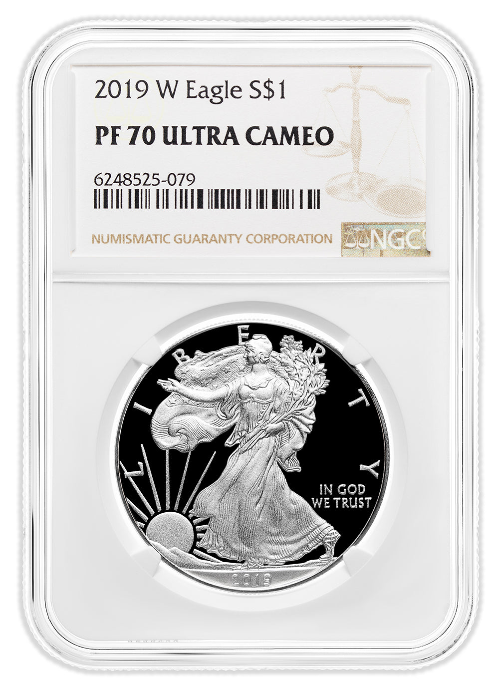 2019-W Proof Silver Eagle NGC PF70