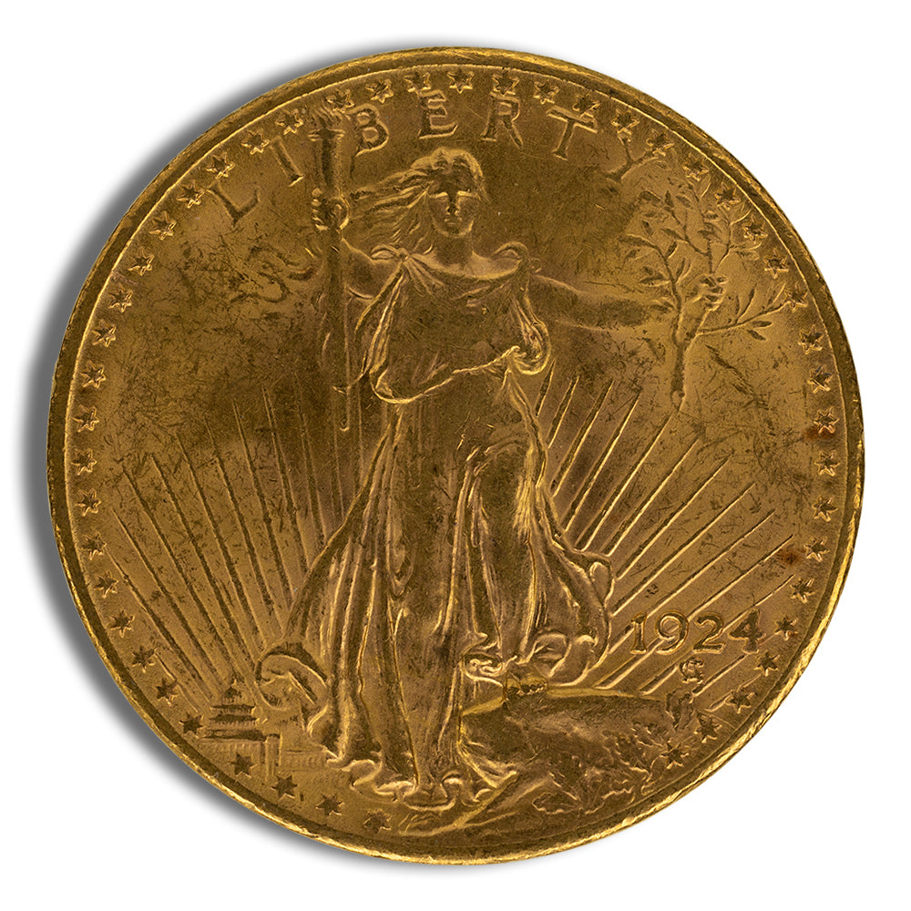 $20 Gold Saint-Gaudens Double Eagle - AU