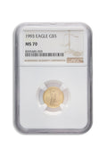 1993 1/10 oz Gold Eagle $5 NGC MS70