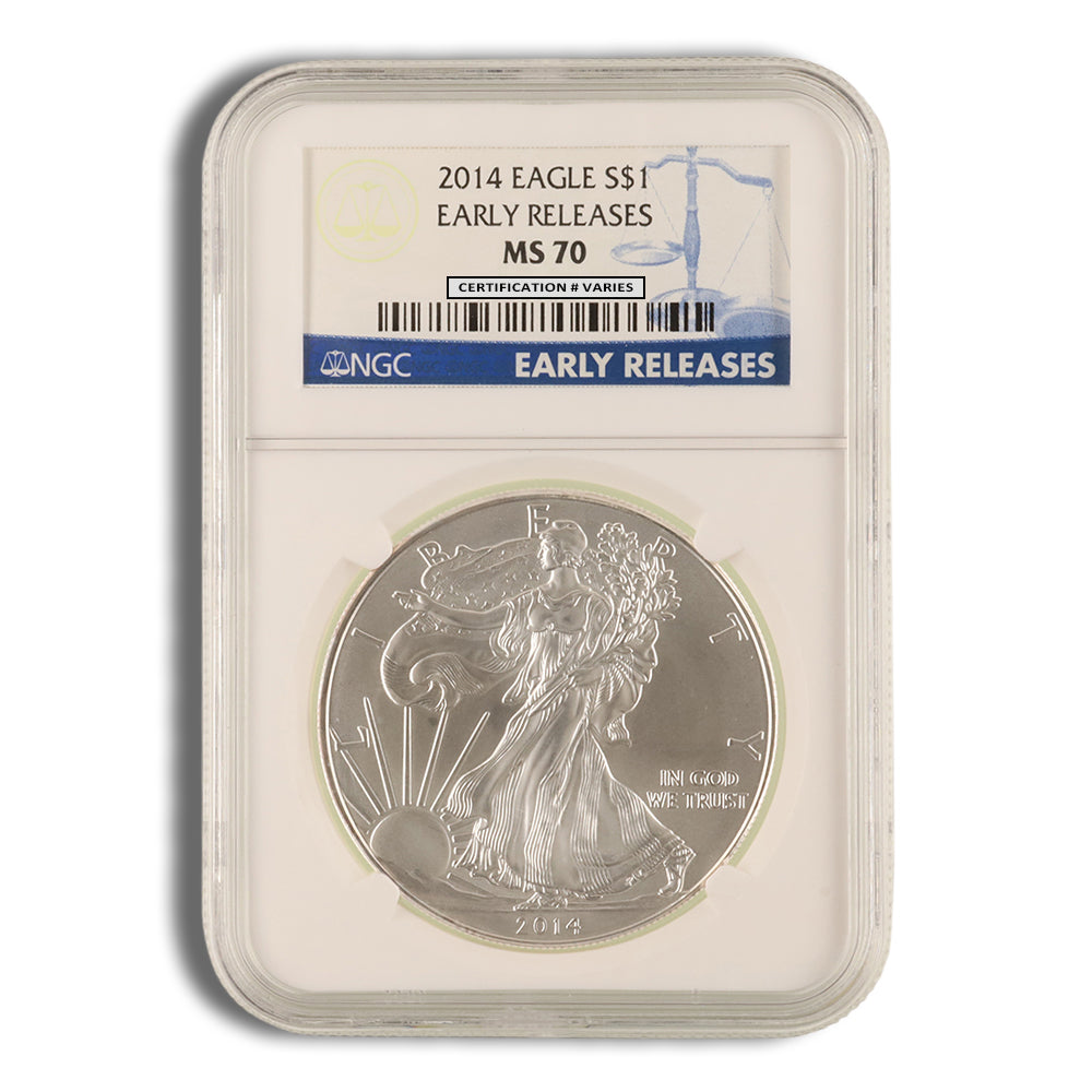 2014 Silver Eagle NGC MS70 Early Releases