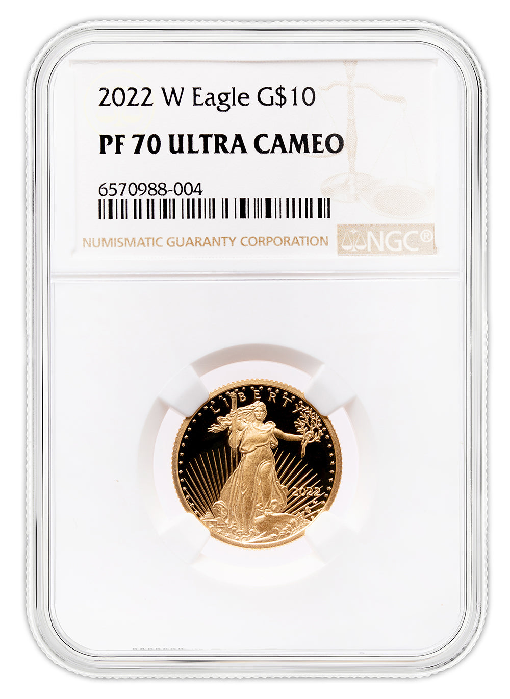 2022-W 1/4 oz Proof Gold Eagle $10 NGC PF70