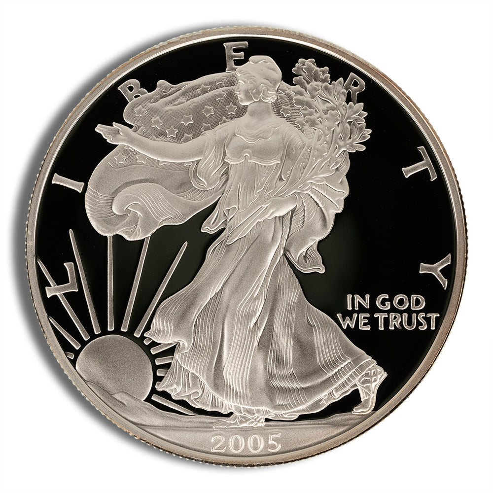 2005-W Proof Silver Eagle with Box & COA