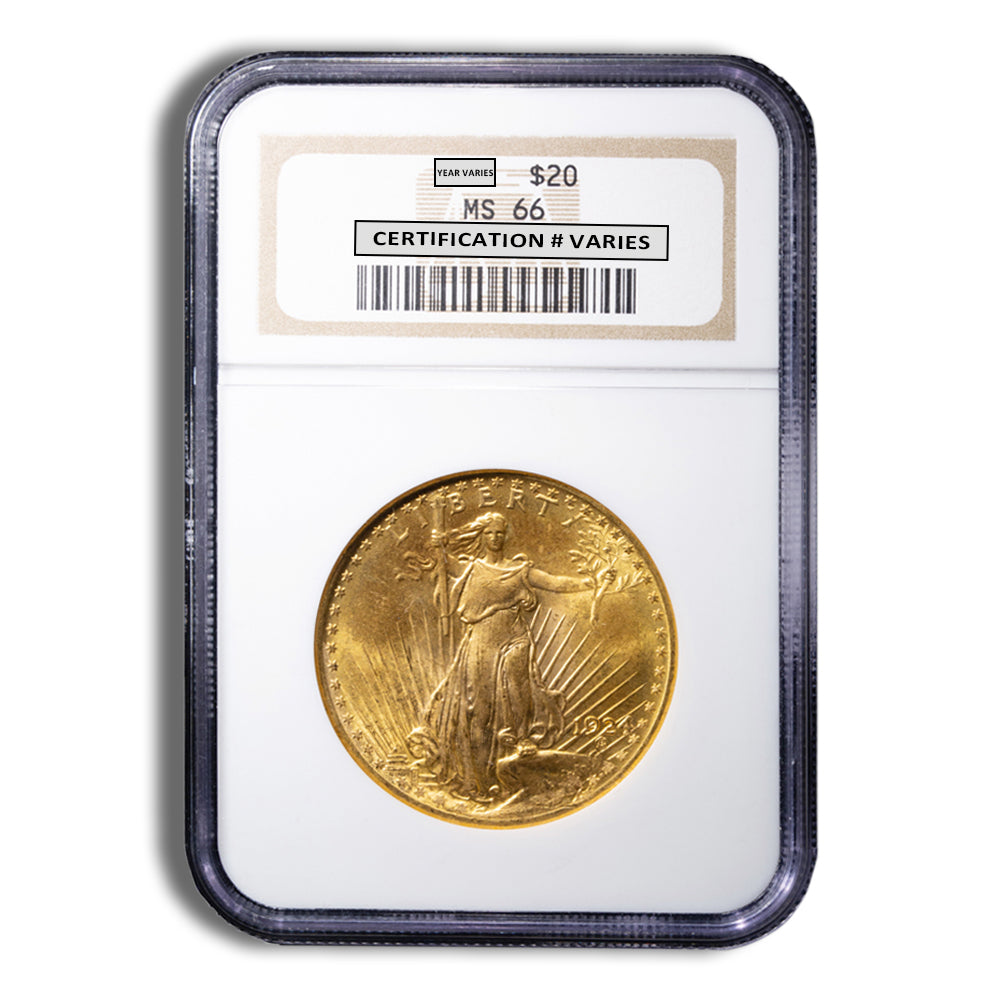 $20 Gold Saint-Gaudens Double Eagle - NGC MS66