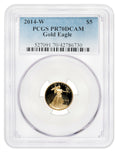 2014-W 1/10 oz Proof Gold Eagle $5 PCGS PR70