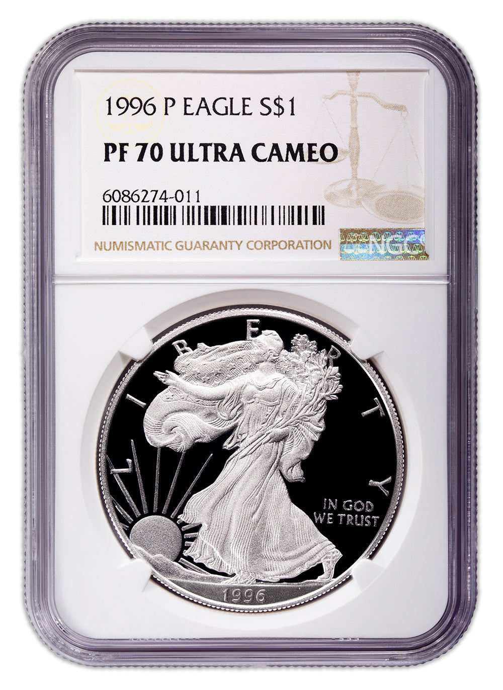 1996-P Proof Silver Eagle NGC PF70