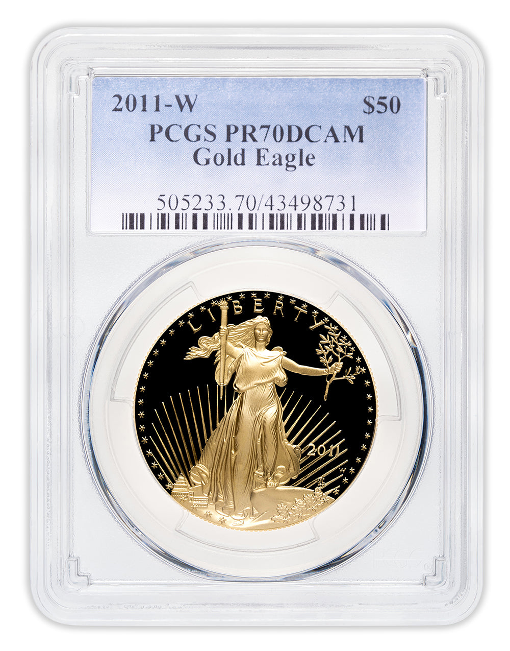 2011-W 1 oz Proof Gold Eagle $50 PCGS PR70