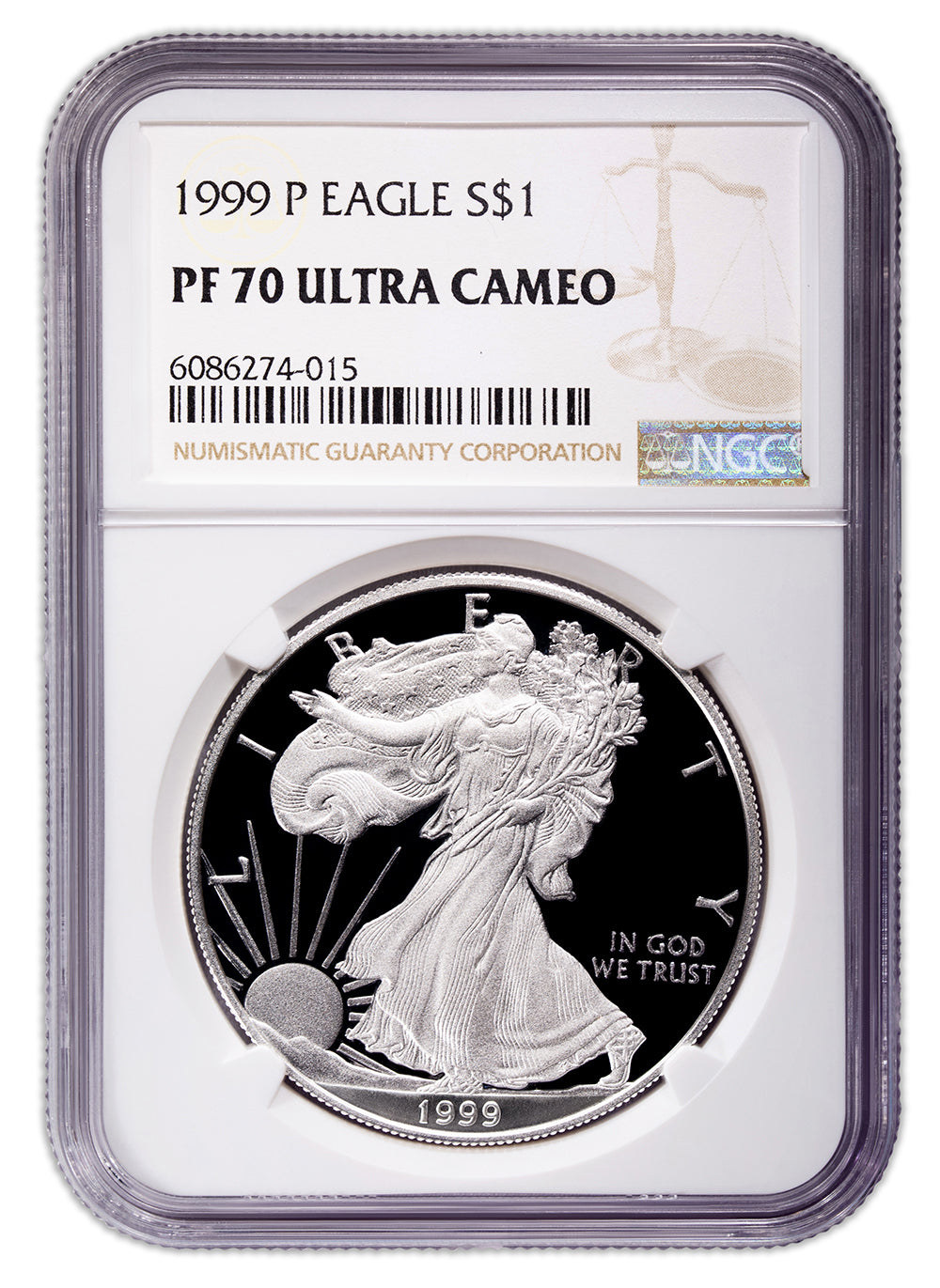 1999-P Proof Silver Eagle NGC PF70