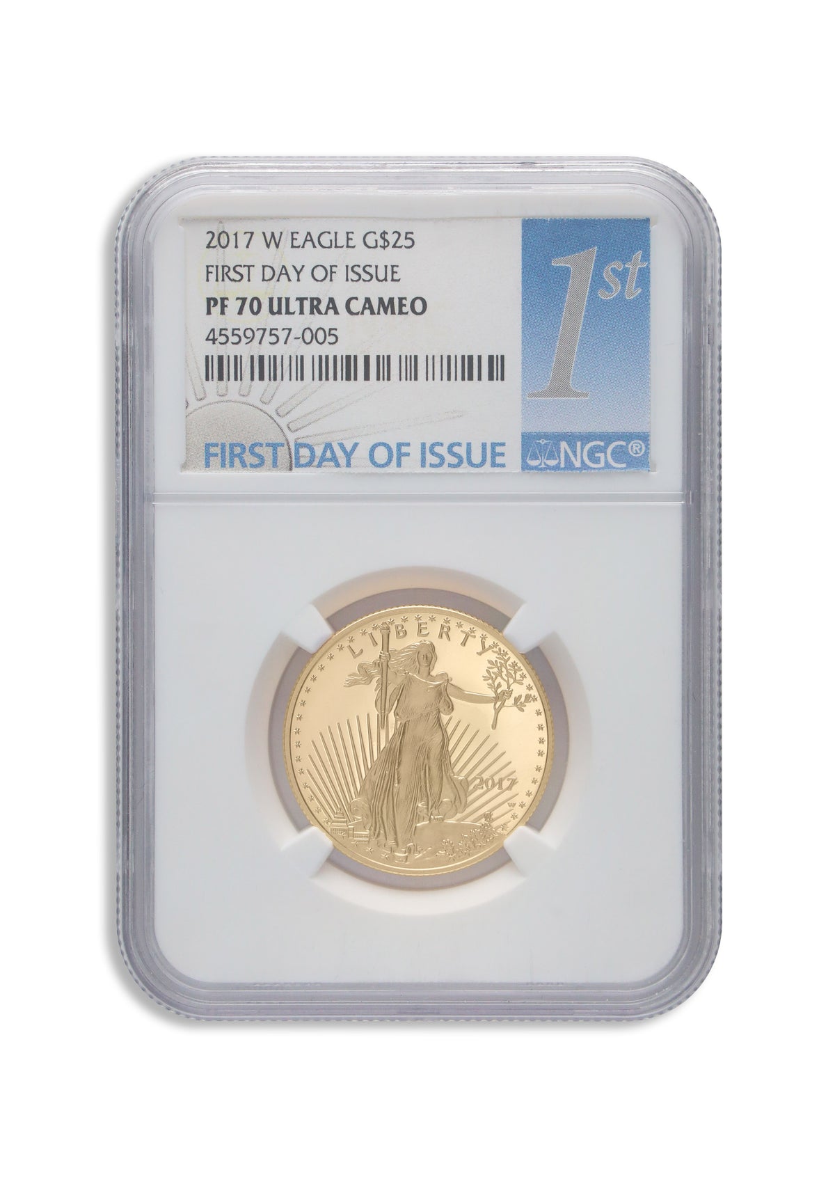 2017-W 1/2 oz Proof Gold Eagle $25 NGC PF70 ER