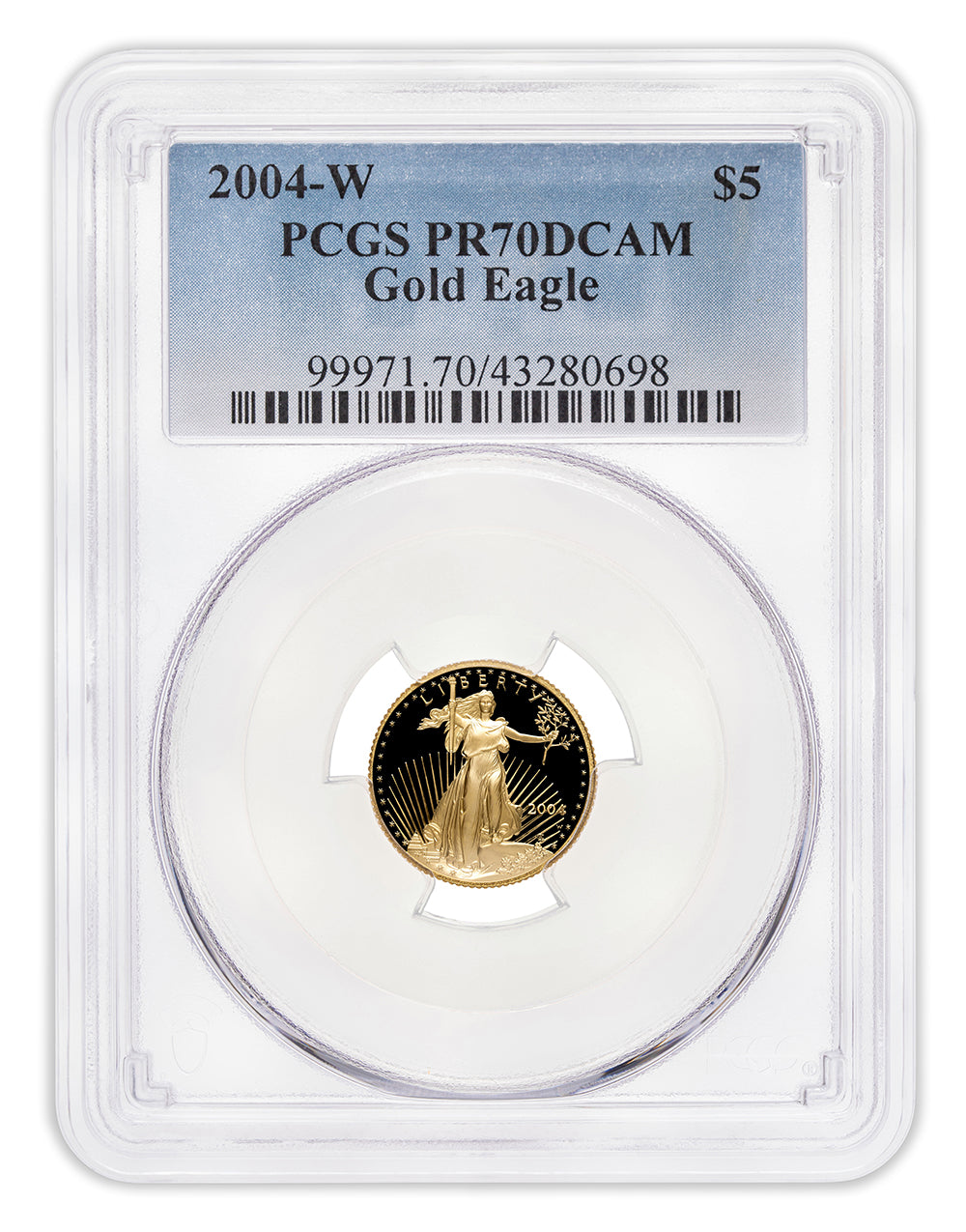 2004-W 1/10 oz Proof Gold Eagle $5 PCGS PR70