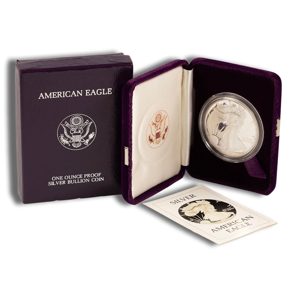 1991-S Proof Silver Eagle with Box & COA
