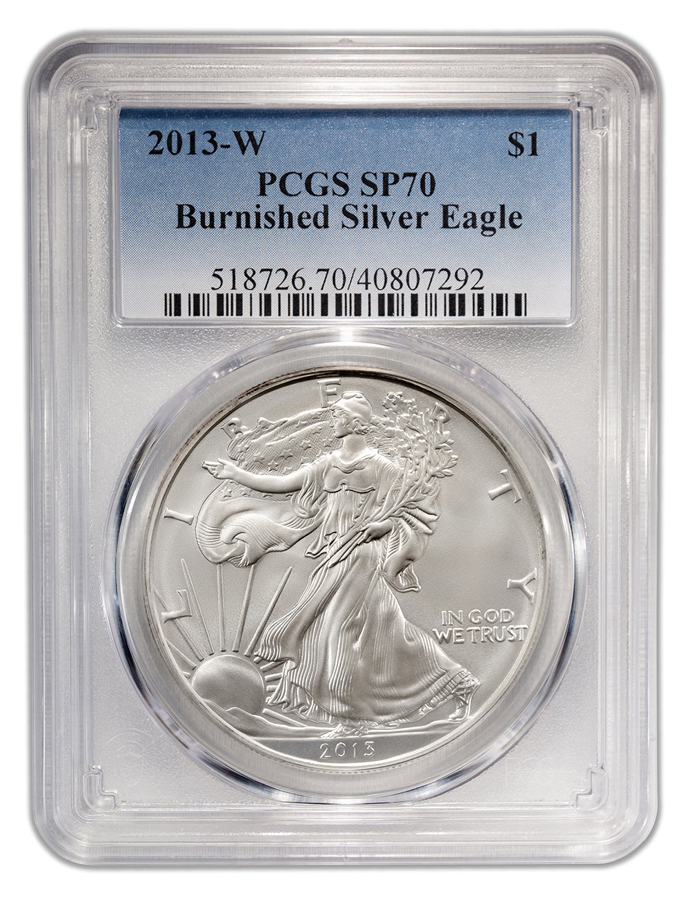 2013-W Burnished Silver Eagle PCGS SP70