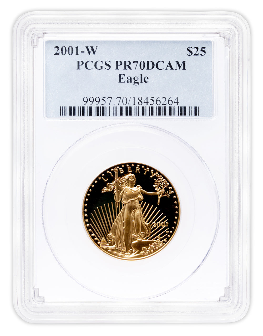 2001-W 1/2 oz Proof Gold Eagle $25 PCGS PR70