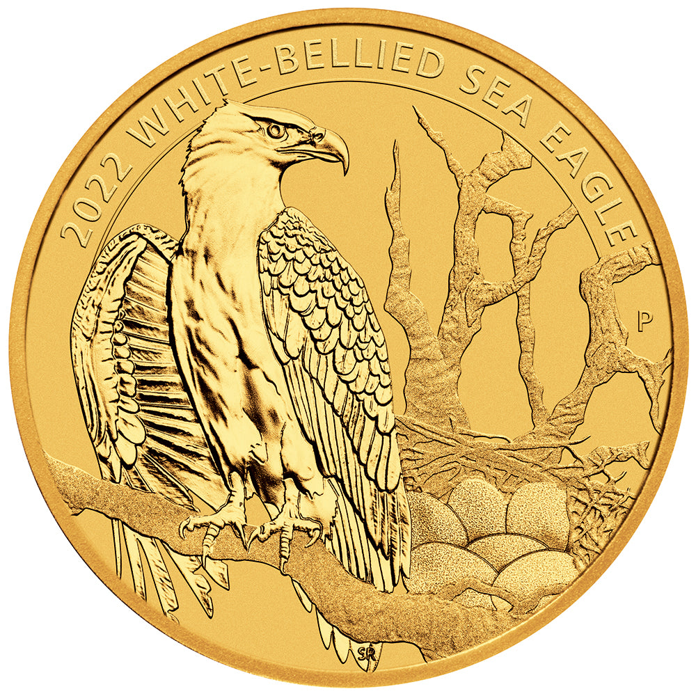 2022 1/4 oz Australian White-Bellied Sea Eagle Gold Coin