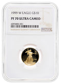 1999-W 1/4 oz Proof Gold Eagle $10 NGC PF70
