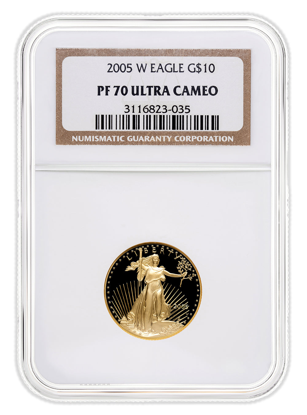 2005-W 1/4 oz Proof Gold Eagle $10 NGC PF70