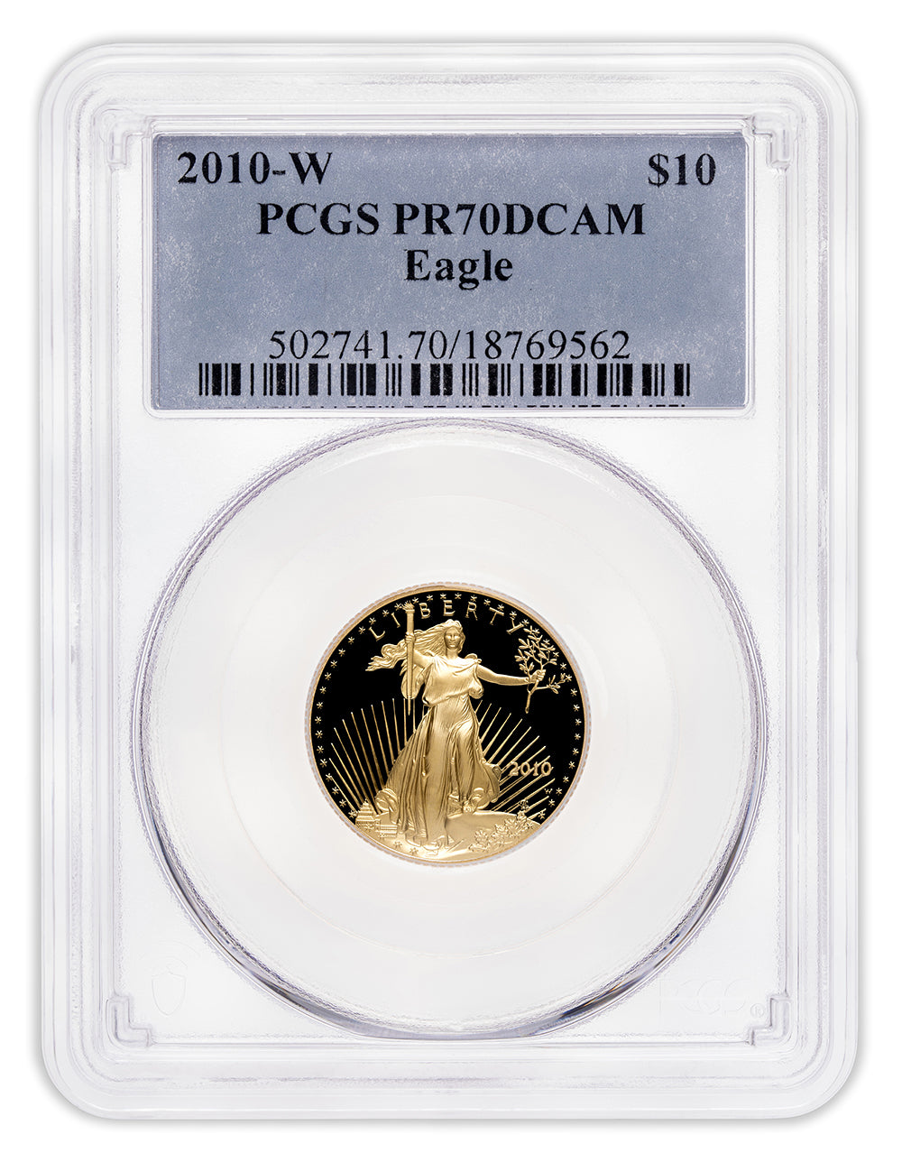 2010-W 1/4 oz Proof Gold Eagle $10 PCGS PR70