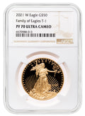 2021-W 1 oz Proof Gold Eagle $50 NGC PF70 - Type 1