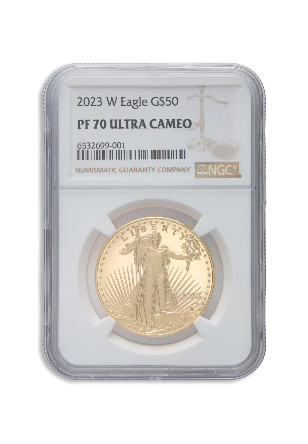 2023-W 1 oz Proof Gold Eagle $50 NGC PF70