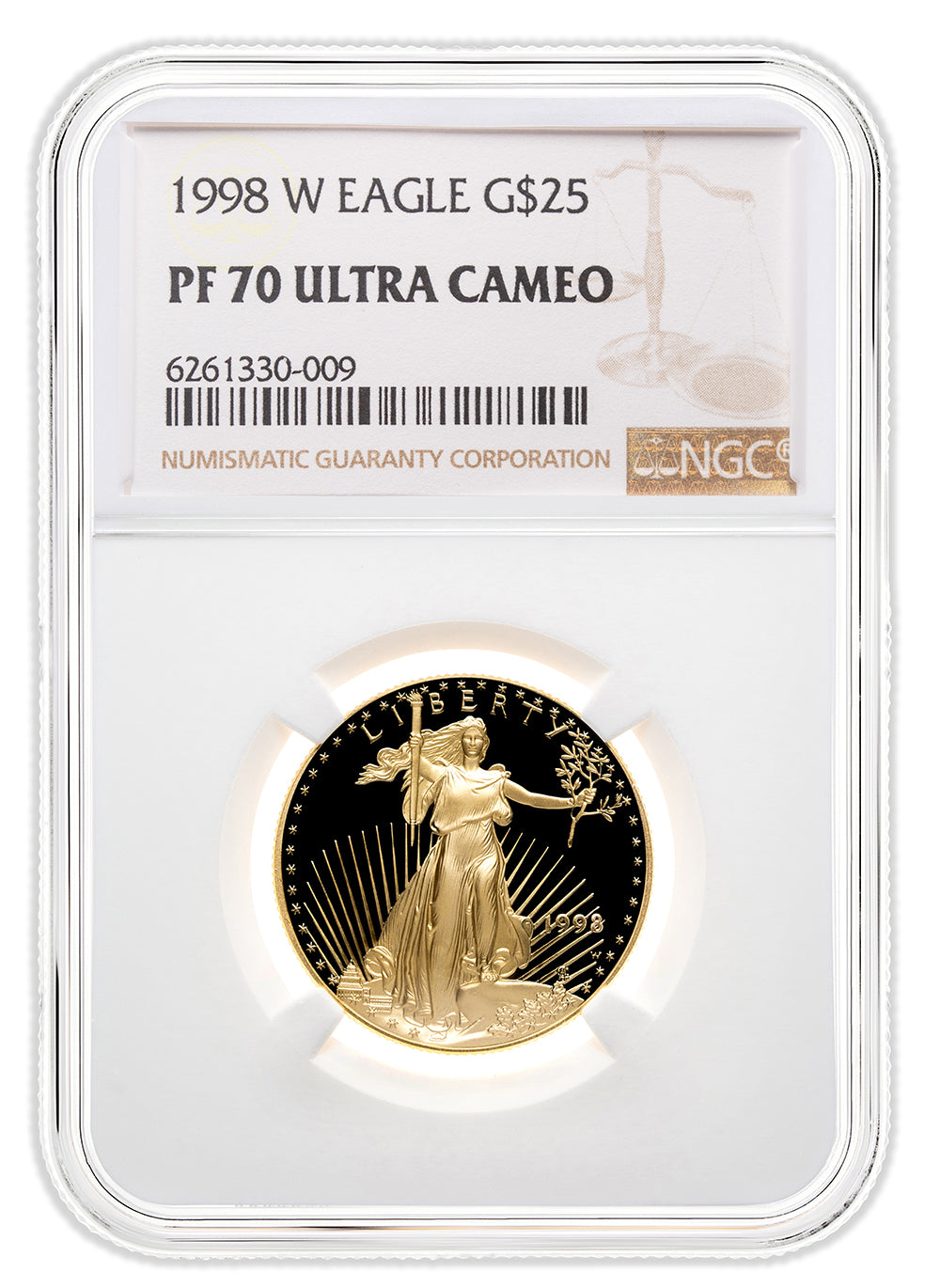 1998-W 1/2 oz Proof Gold Eagle $25 NGC PF70