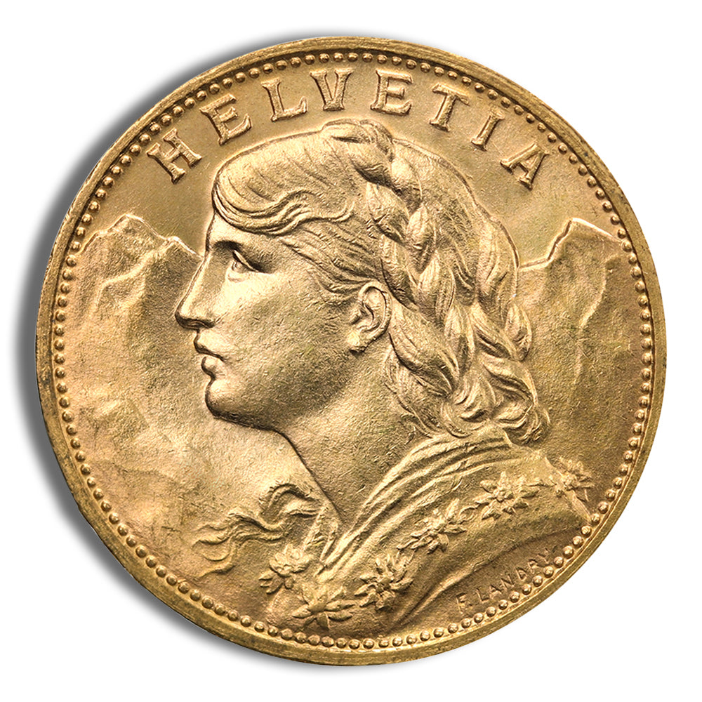 Switzerland Gold 20 Francs - Helvetia (1897-1949)