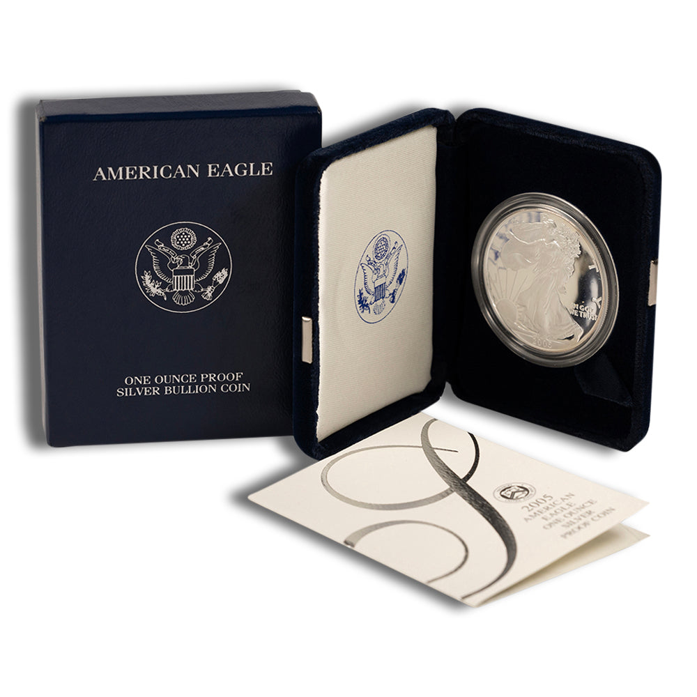 2005-W Proof Silver Eagle with Box & COA