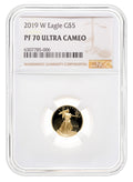 2019-W 1/10 oz Proof Gold Eagle $5 NGC PF70