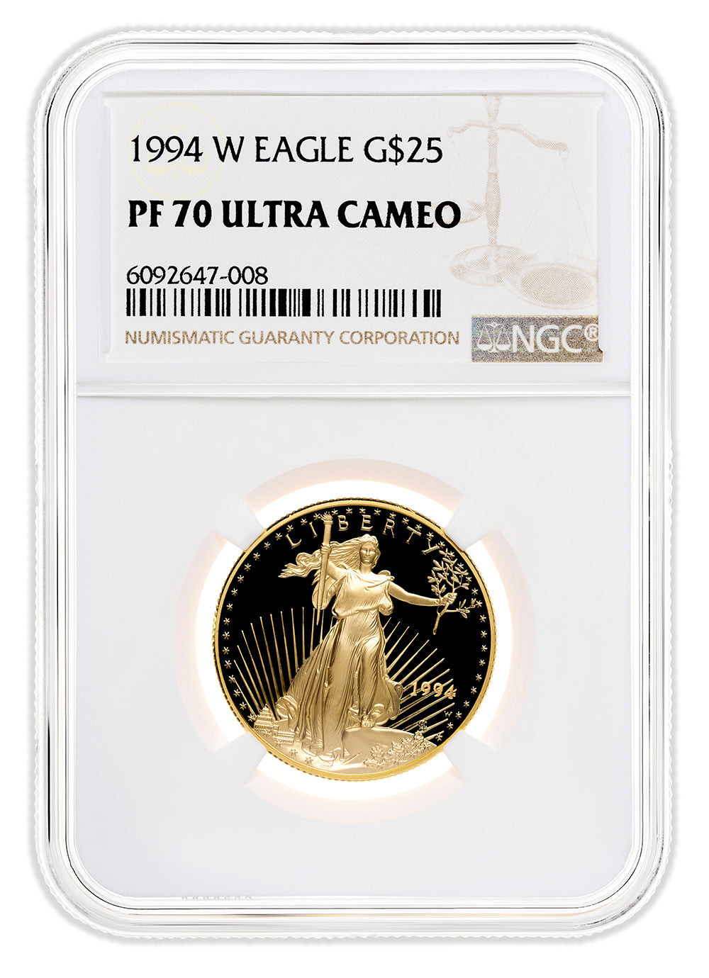 1994-W 1/2 oz Proof Gold Eagle $25 NGC PF70