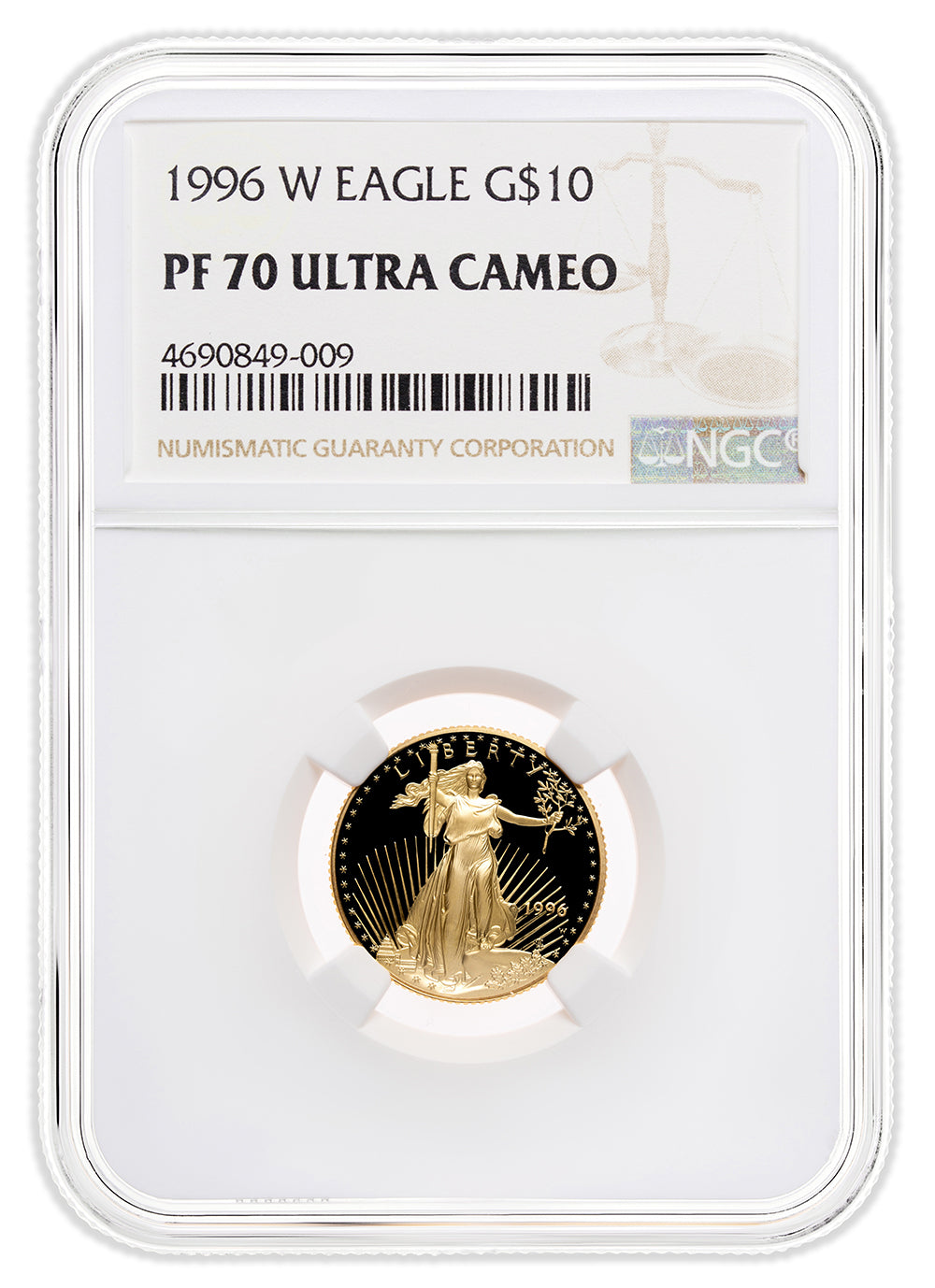 1996-W 1/4 oz Proof Gold Eagle $10 NGC PF70