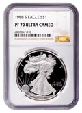 1988-S Proof Silver Eagle NGC PF70