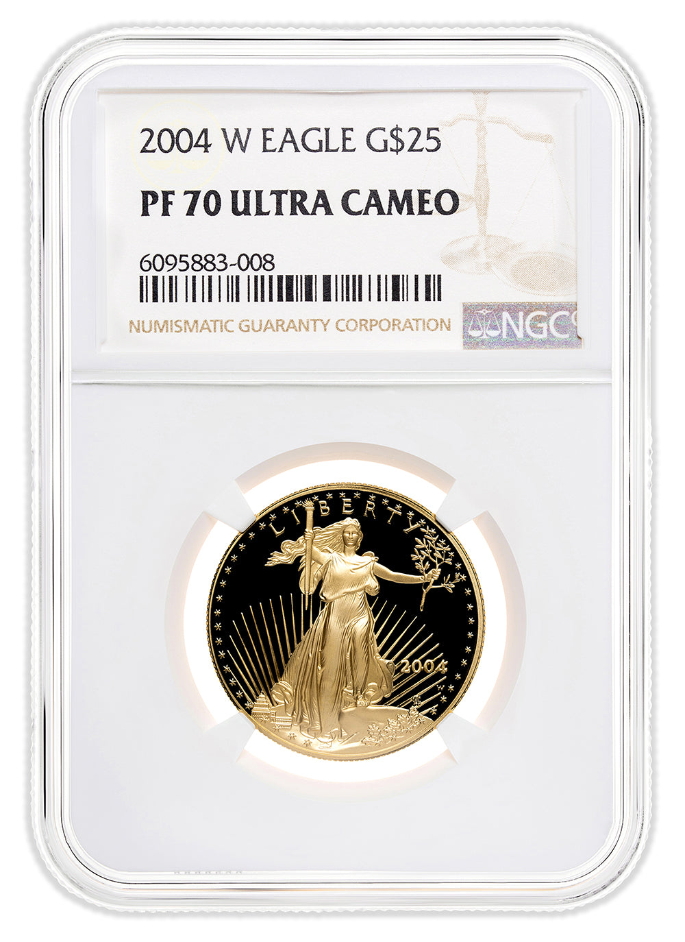 2004-W 1/2 oz Proof Gold Eagle $25 NGC PF70