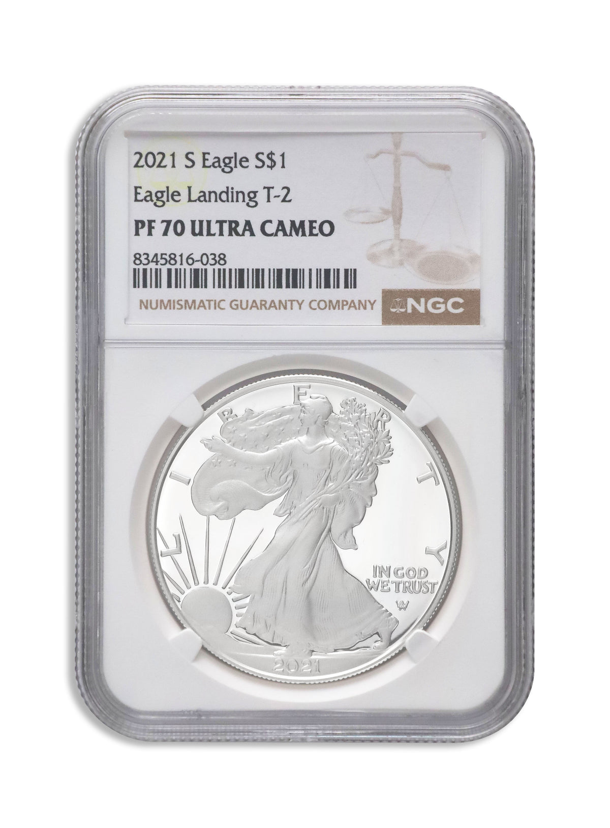 2021-S Proof Silver Eagle NGC PF70 - Type 2