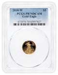 2018-W 1/10 oz Proof Gold Eagle $5 PCGS PR70