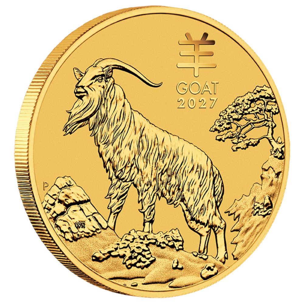 2027 1/2 oz Australia Gold Lunar Goat BU - Series III