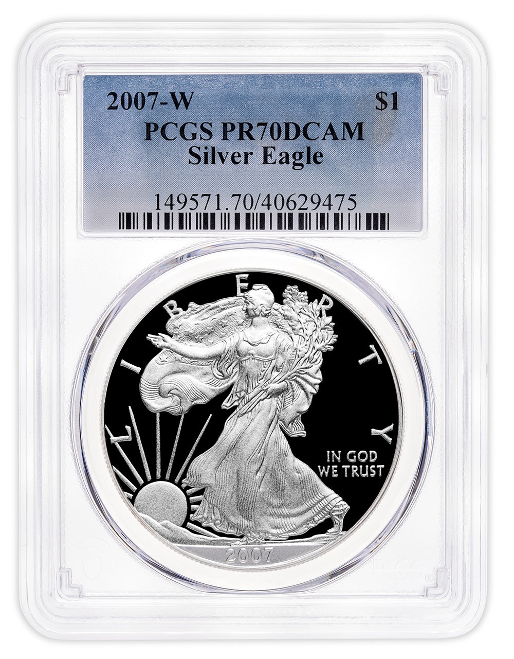 2007-W Proof Silver Eagle PCGS PR70