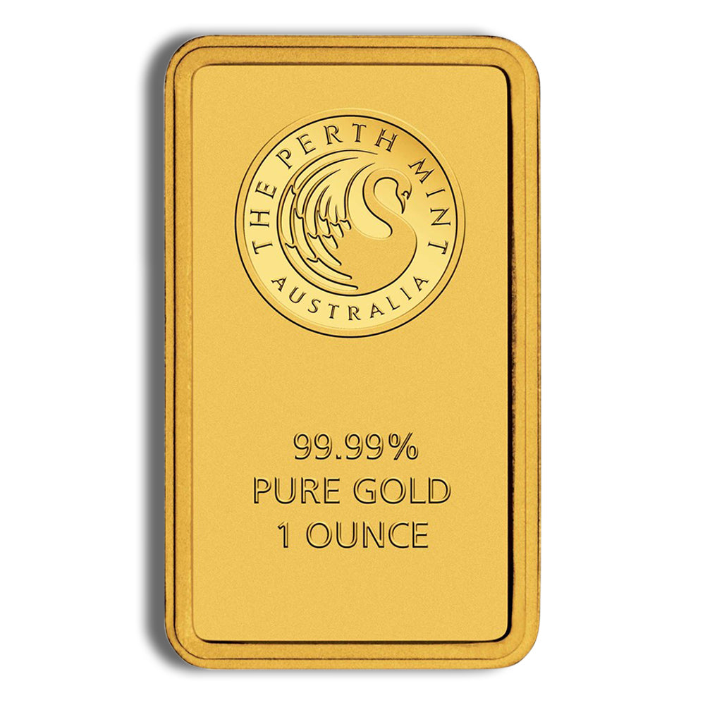 1 oz Gold Bar - Perth Mint (Black Card)