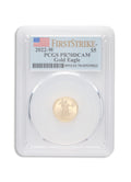 2022-W 1/10 oz Proof Gold Eagle $5 PCGS PR70 FS
