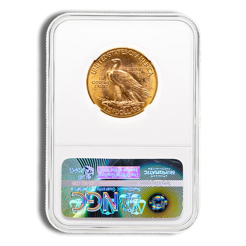 $10 Gold Indian Eagle - NGC MS63