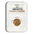 $5 Gold Liberty Half Eagle - NGC MS61