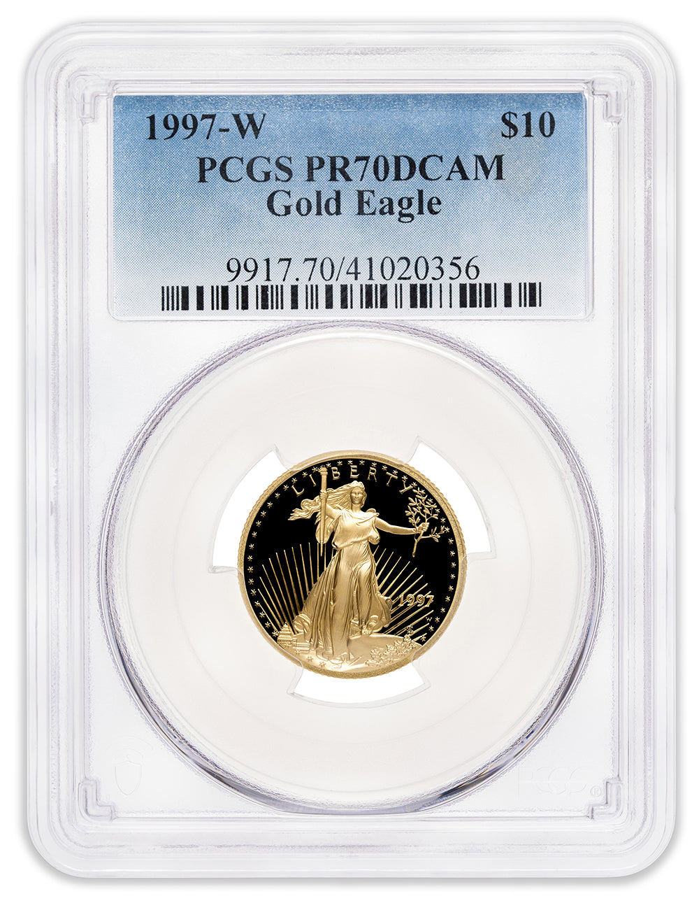 1997-W 1/4 oz Proof Gold Eagle $10 PCGS PR70