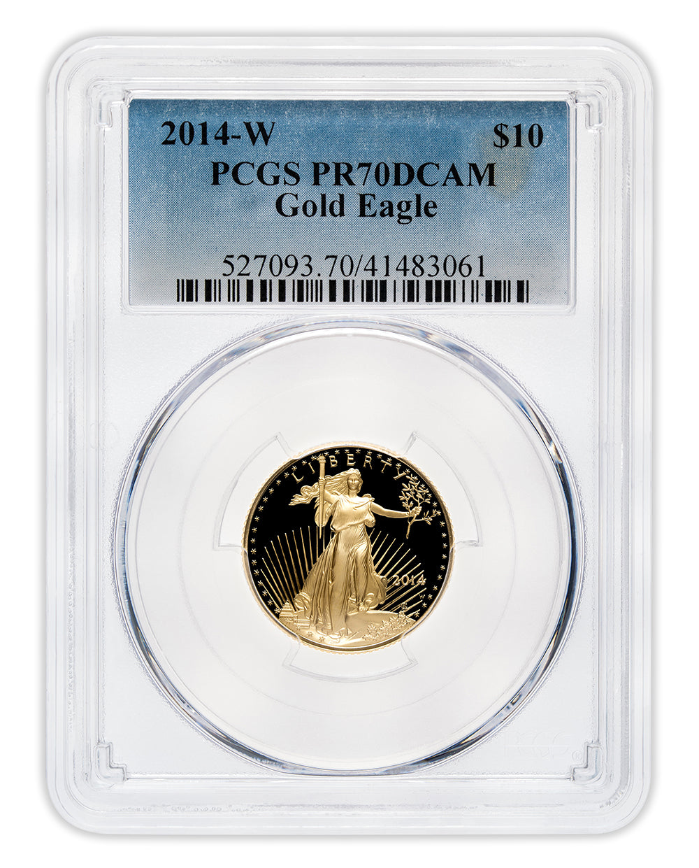 2014-W 1/4 oz Proof Gold Eagle $10 PCGS PR70