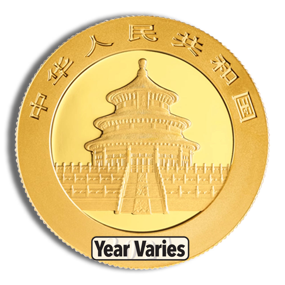 15 gram China Gold Panda - BU - Unsealed (Year Varies)