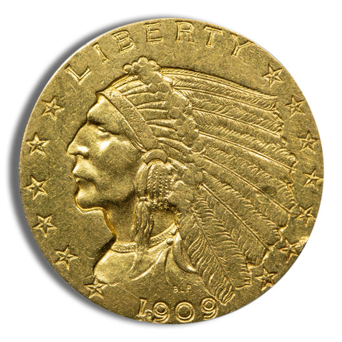 $2.5 Gold Indian Quarter Eagle - Cleaned/Low Grade